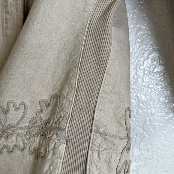 Scully Womens Beige Western Rodeo Fitted Long Sleeve Shirt Embroidered Size M - Picture 4 of 13